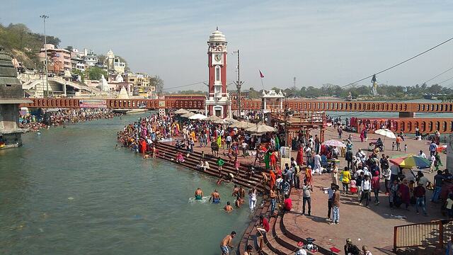 Bathing ghats at Har Ki Pauri on the Ganges