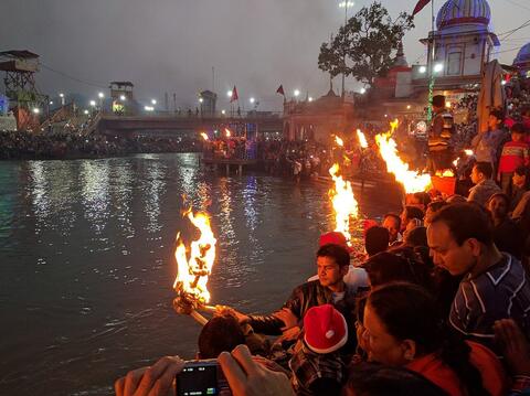 Evening aarti at Har Ki Pauri, Haridwar