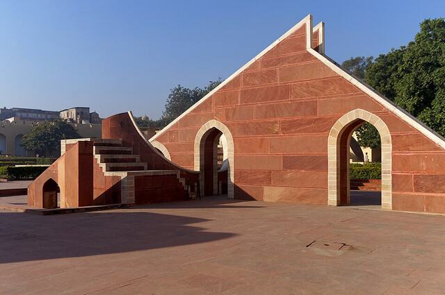 Stone sundial instrument at Jantar Mantar, Jaipur