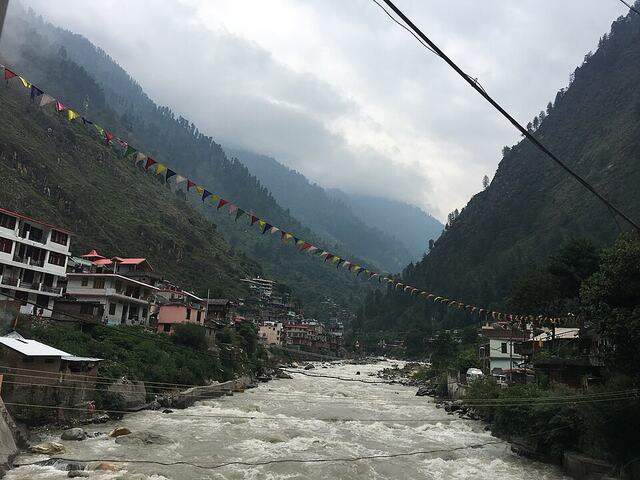 River and valley at Manikaran in the Parvati Valley